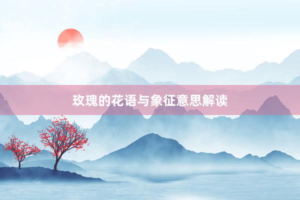 玫瑰的花语与象征意思解读